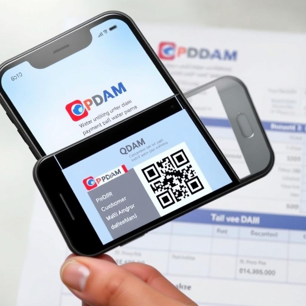 Contoh pembayaran tagihan air PDAM dengan QRIS Contoh pembayaran tagihan air PDAM dengan QRIS
