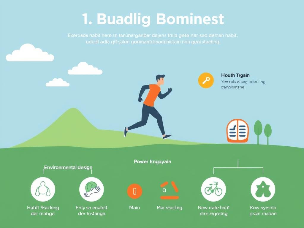 Diagram strategi membangun kebiasaan olahraga untuk mengurangi stres psikologis
