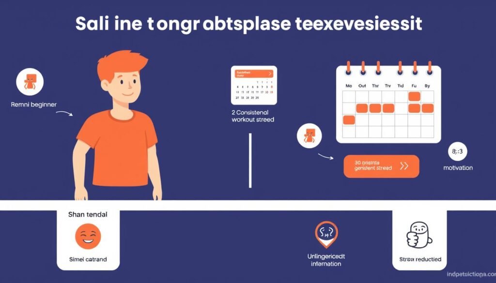 Ilustrasi membangun kebiasaan olahraga secara konsisten untuk mengurangi stres psikologis