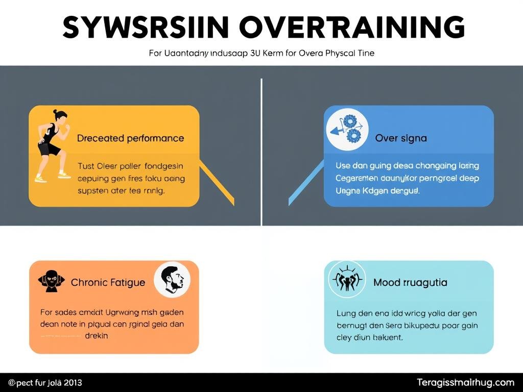 Infografis tanda-tanda overtraining pada tubuh saat jadwal latihan tidak seimbang Infografis tanda-tanda overtraining pada tubuh saat jadwal latihan tidak seimbang