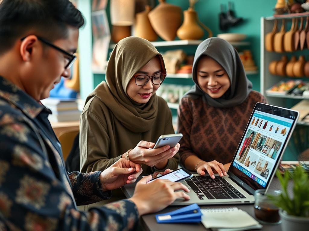 UMKM digital Indonesia memanfaatkan platform e-commerce untuk menjangkau pasar global UMKM digital Indonesia memanfaatkan platform e-commerce untuk menjangkau pasar global